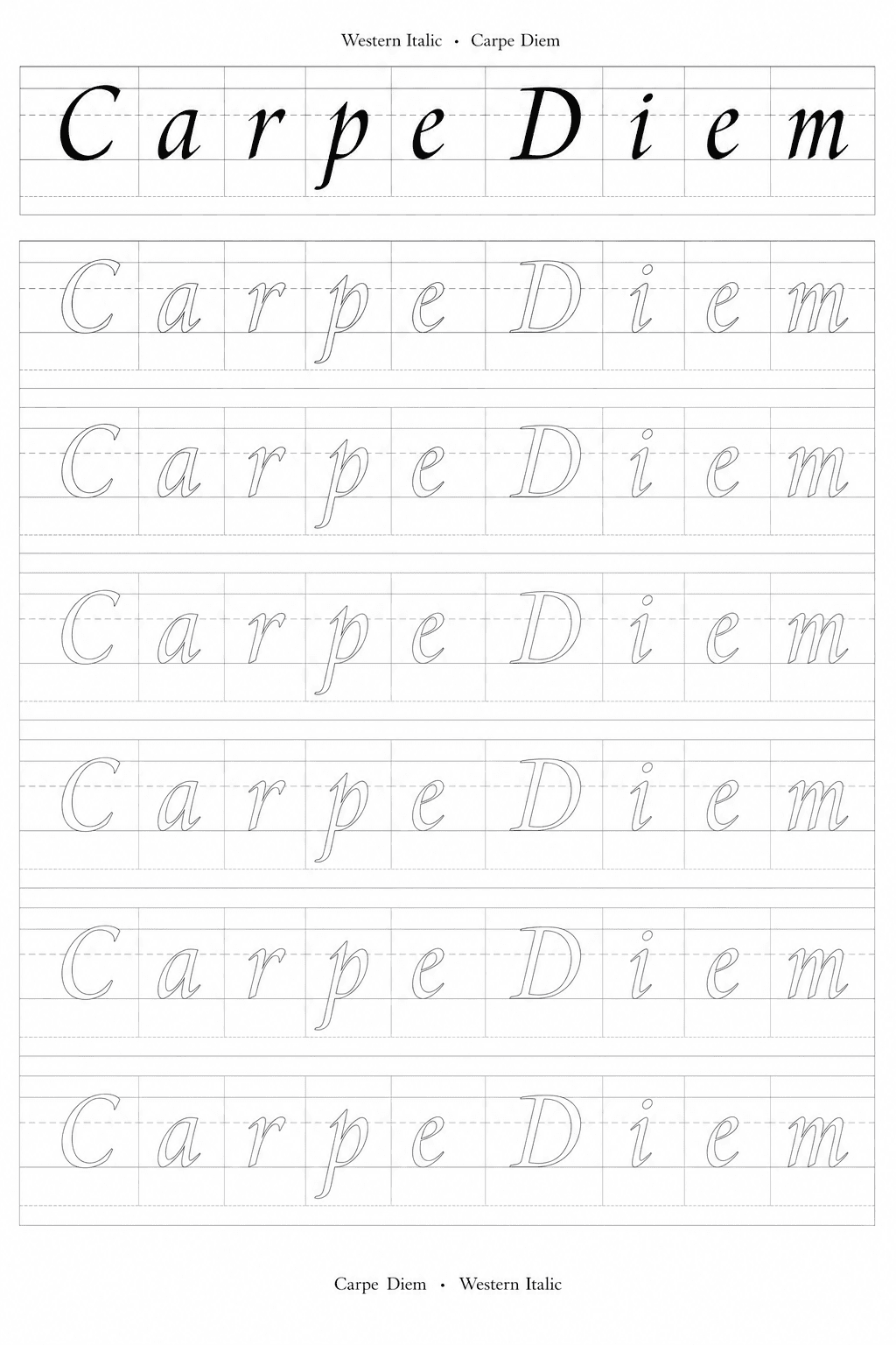 Calligraphy Copybook — sample 3