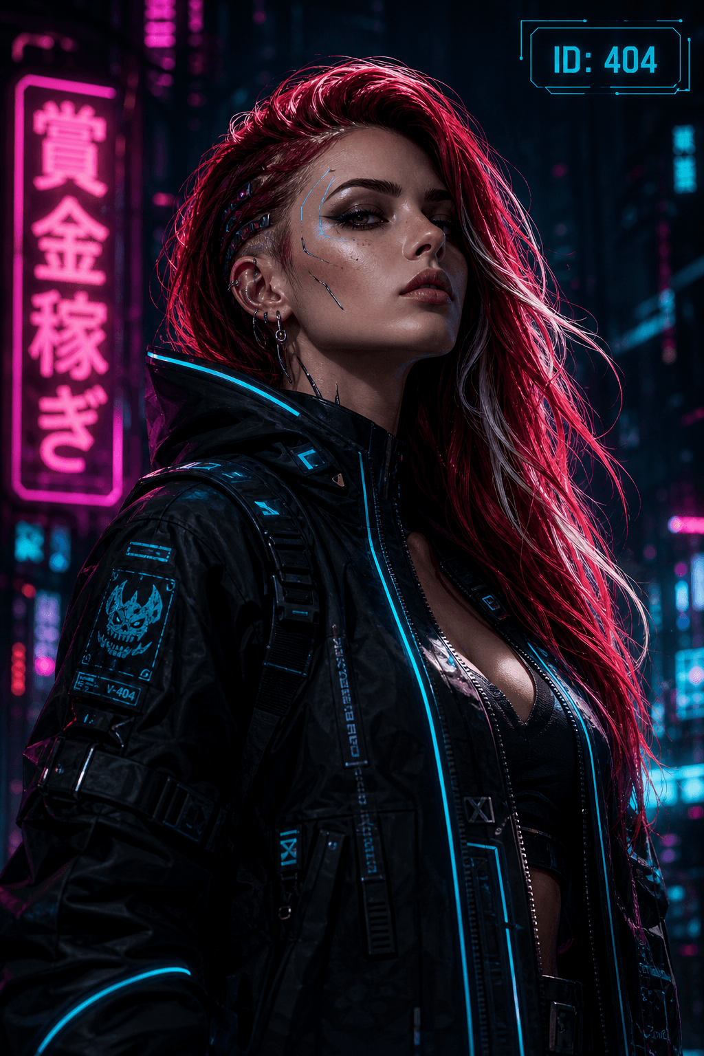 Cyberpunk Character Portrait — sample 1