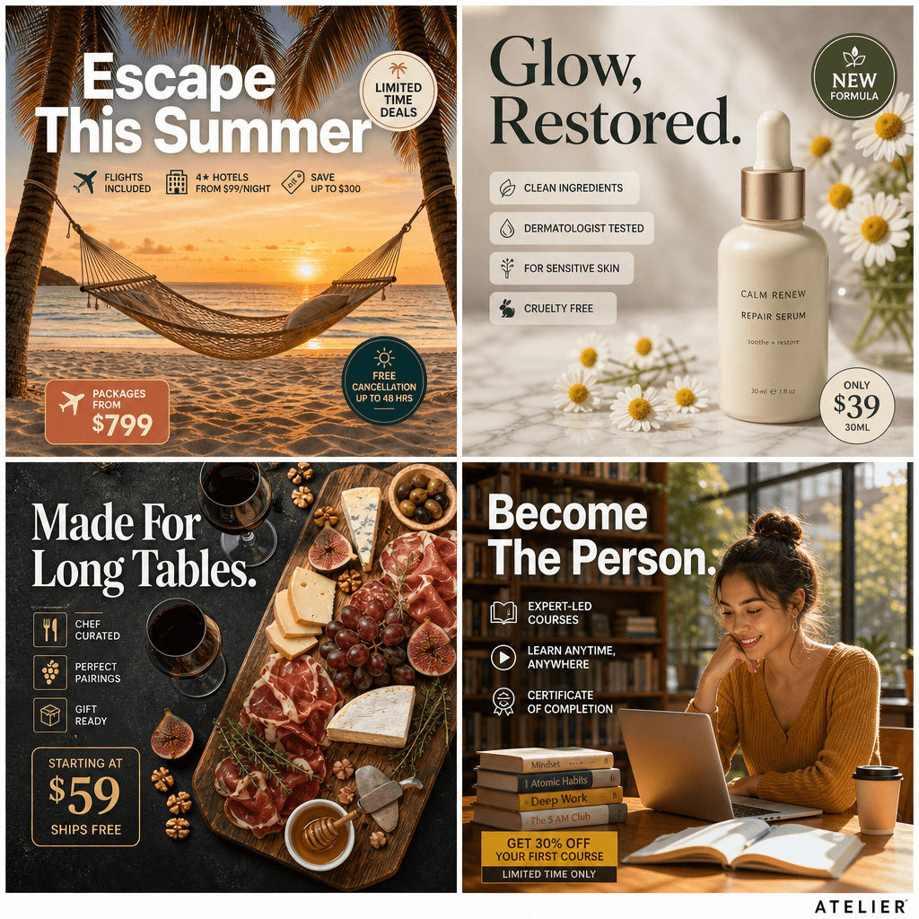 Japanese-Style Ad Banner Grid — sample 2