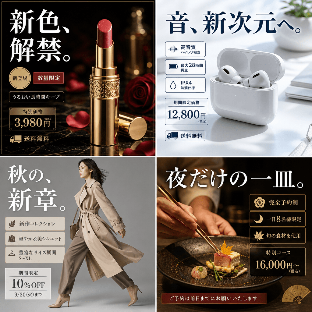 Japanese-Style Ad Banner Grid — sample 3