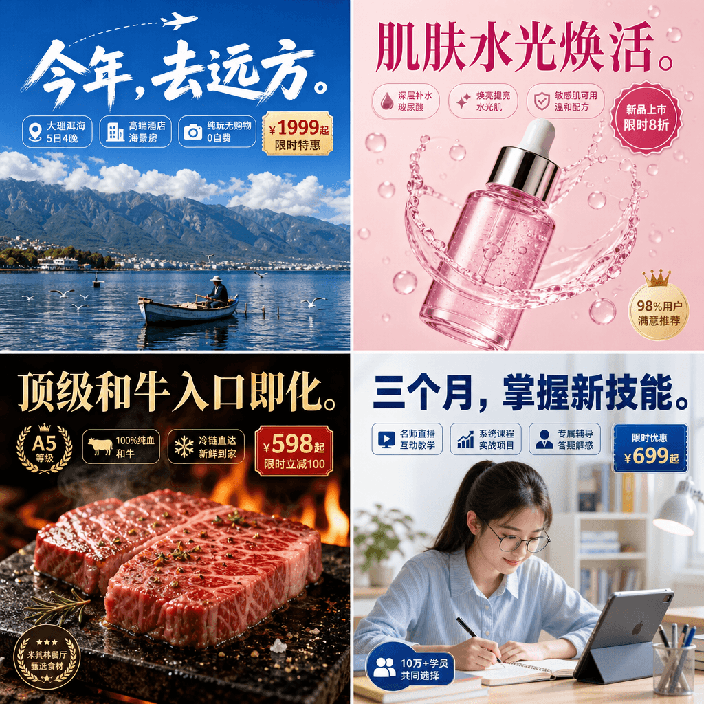 Japanese-Style Ad Banner Grid — sample 4