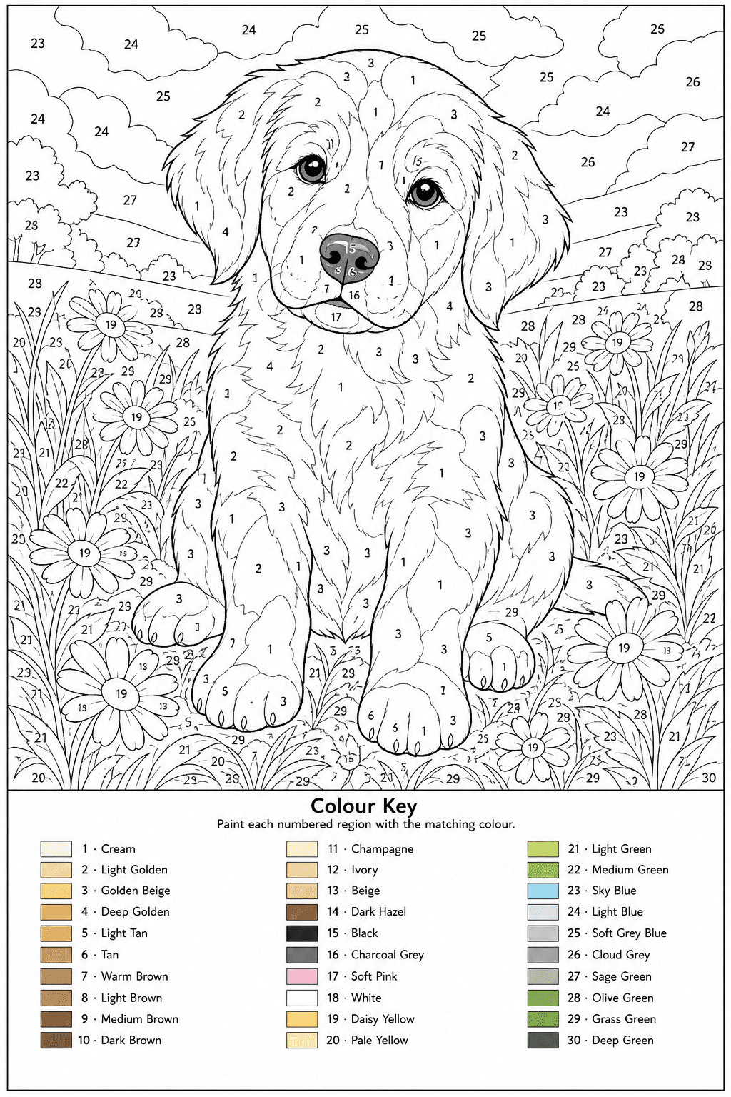 Paint by Numbers Template — sample 1