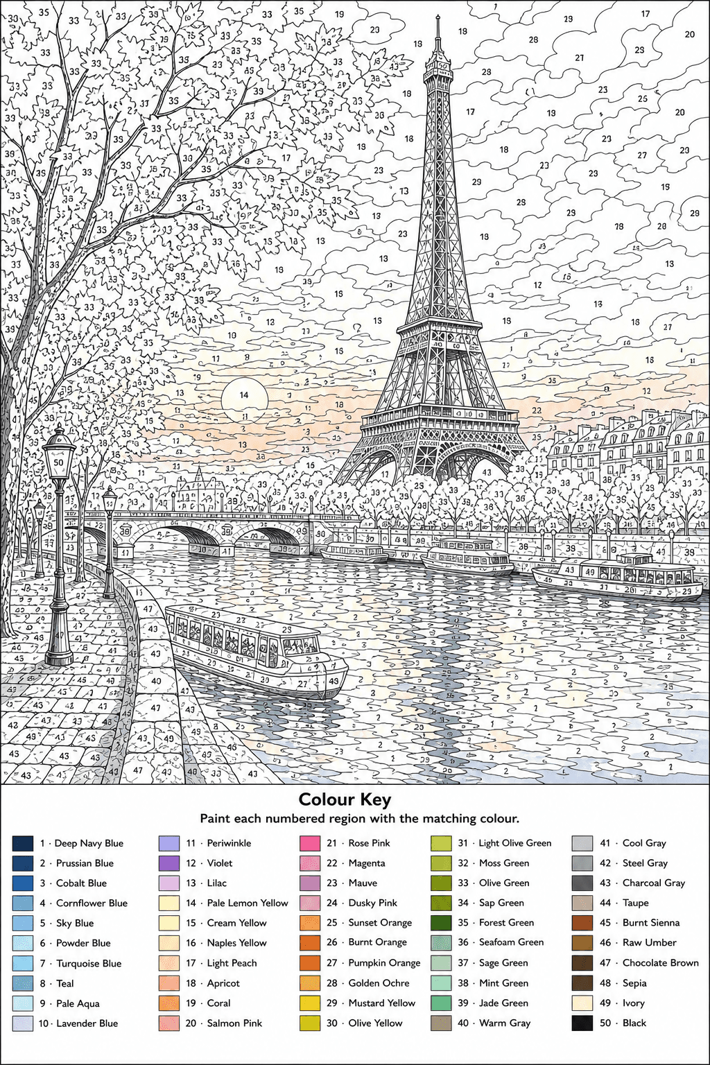 Paint by Numbers Template — sample 2
