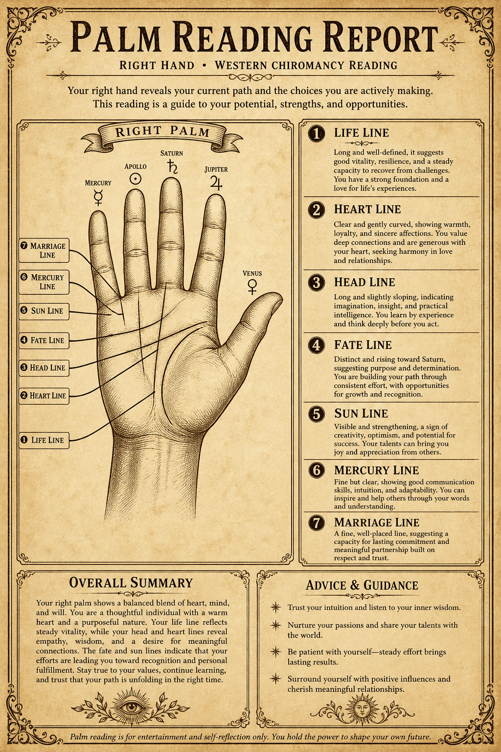 Palm Reading Report — sample 1